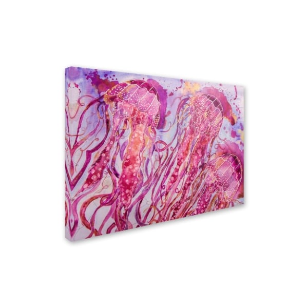 Lauren Moss 'Pink Jellyfish' Canvas Art,14x19